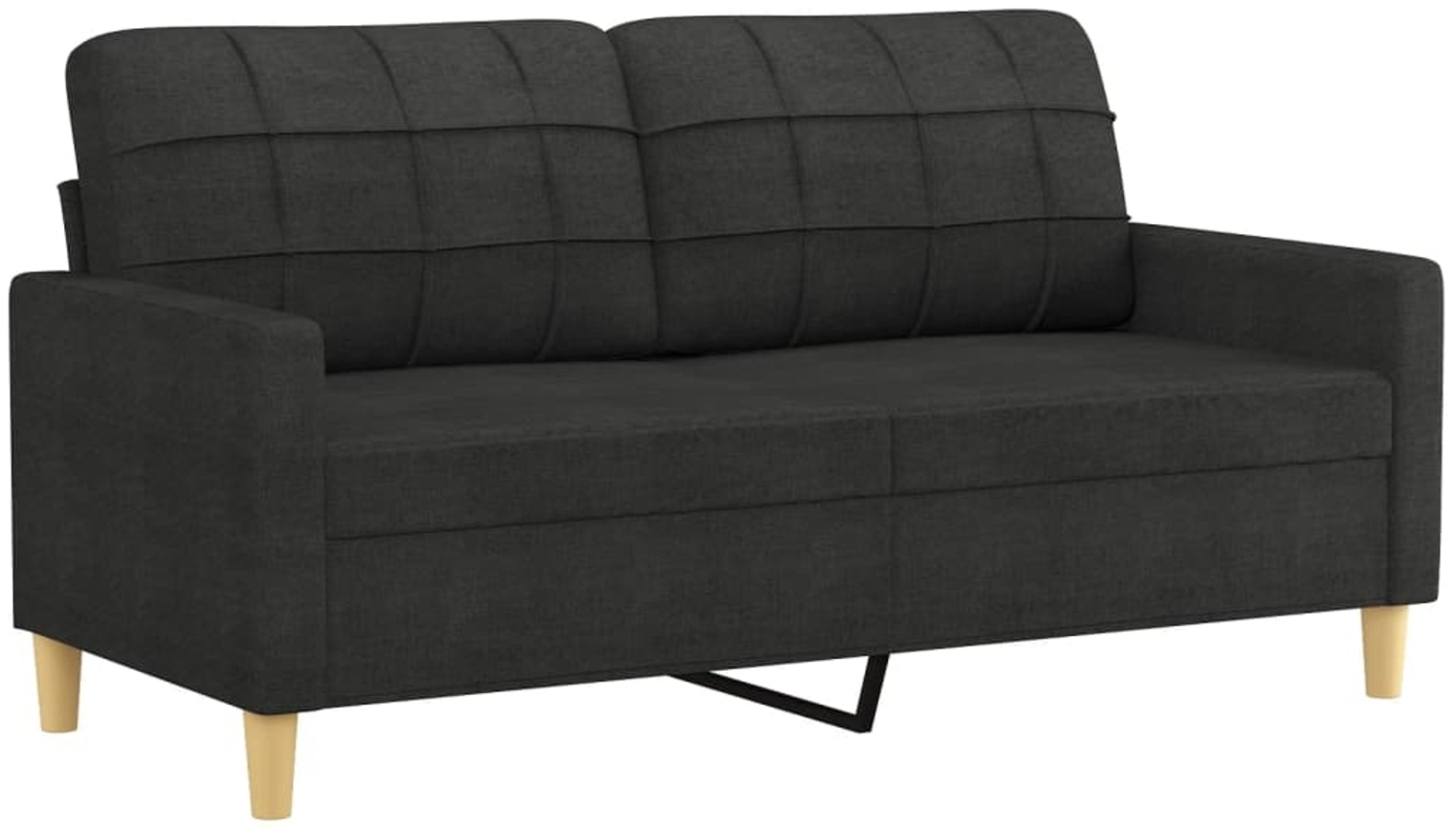 vidaXL 2-Sitzer-Sofa Schwarz 140 cm Stoff 359095 Bild 1