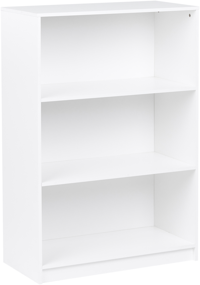 Bücherregal mit 3 Ebenen ZEHNA 117 cm Weiß Bild 1