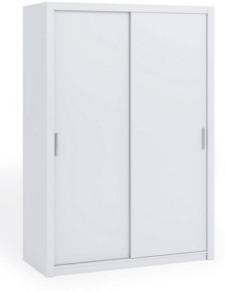 Furnix Schiebetürenschrank Berti 2-türiger Kleiderschrank Garderobenschrank 150xH215x62 cm 6 Fächer, 2 Kleiderstangen, 150x215x62 cm, kompakt Bild 1