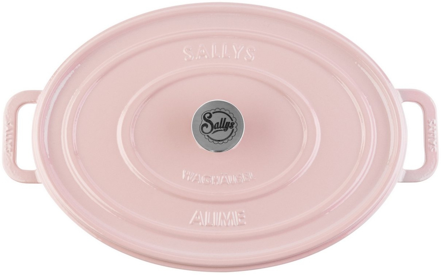 Sallys Bräter Vielseitiger Gusseisentopf ALIME, oval für Brot, Braten & Schmoren, Vollgusseisen mit hochwertiger Emaille-Beschichtung (Schmortopf mit Deckel, inklusive Noppen-Deckel, langlebig & ofenfest bis 250 °C), Gusseisenbräter, 36,5 × 26 cm / Vol... Bild 1