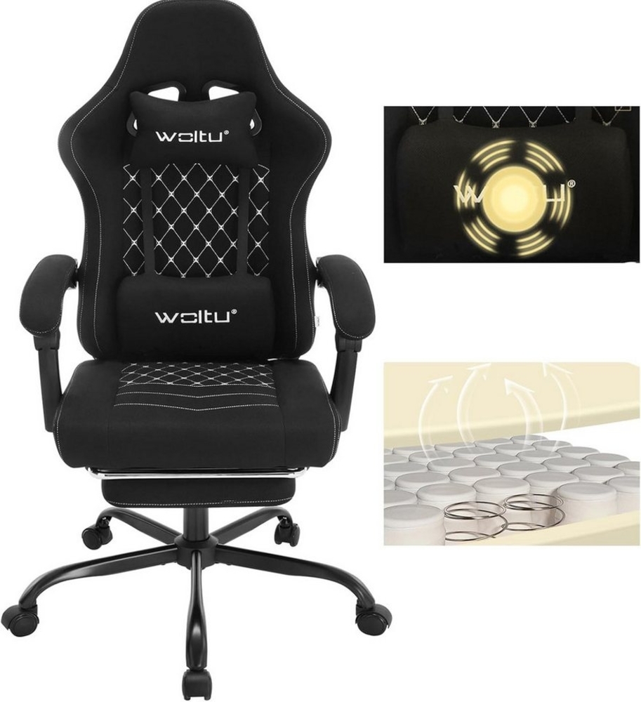 Woltu Gaming-Stuhl (1 St), mit Massagefunktion, ergonomisch, 150 kg, Netzstoff Bild 1