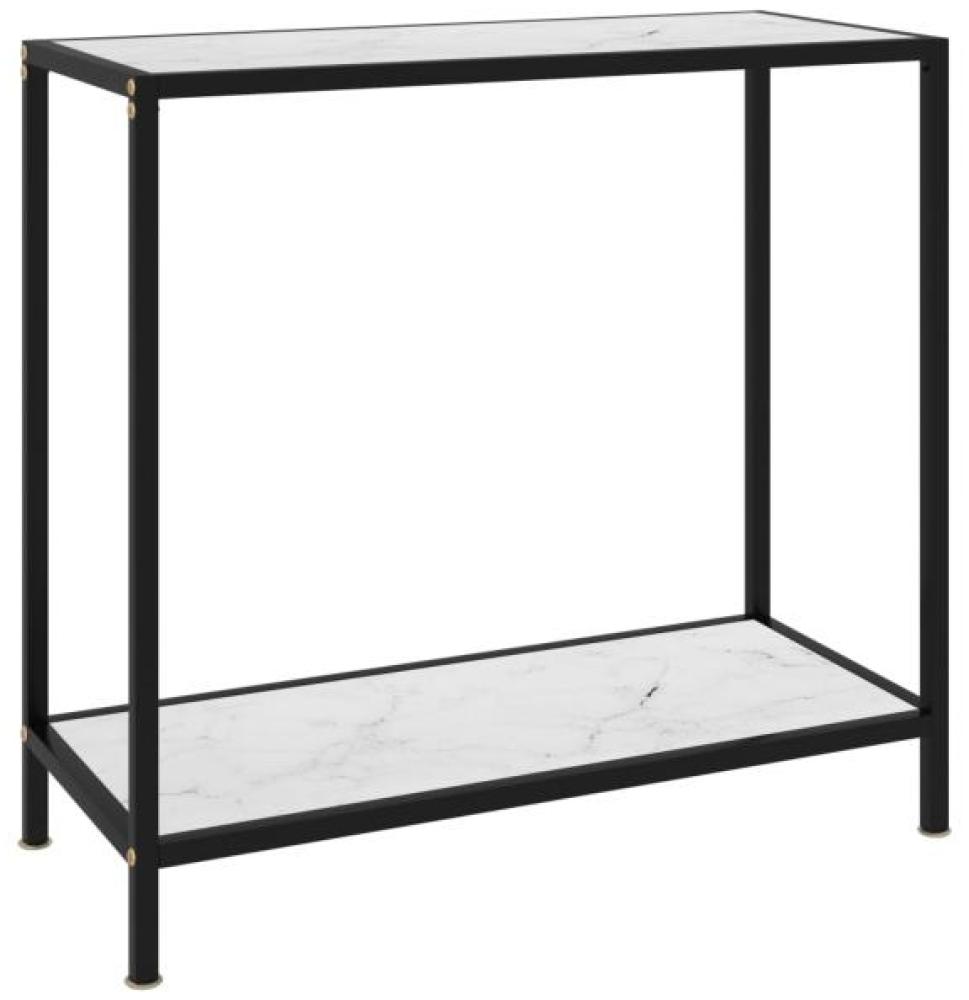 vidaXL Konsolentisch Weiß 80x35x75 cm Hartglas [322833] Bild 1