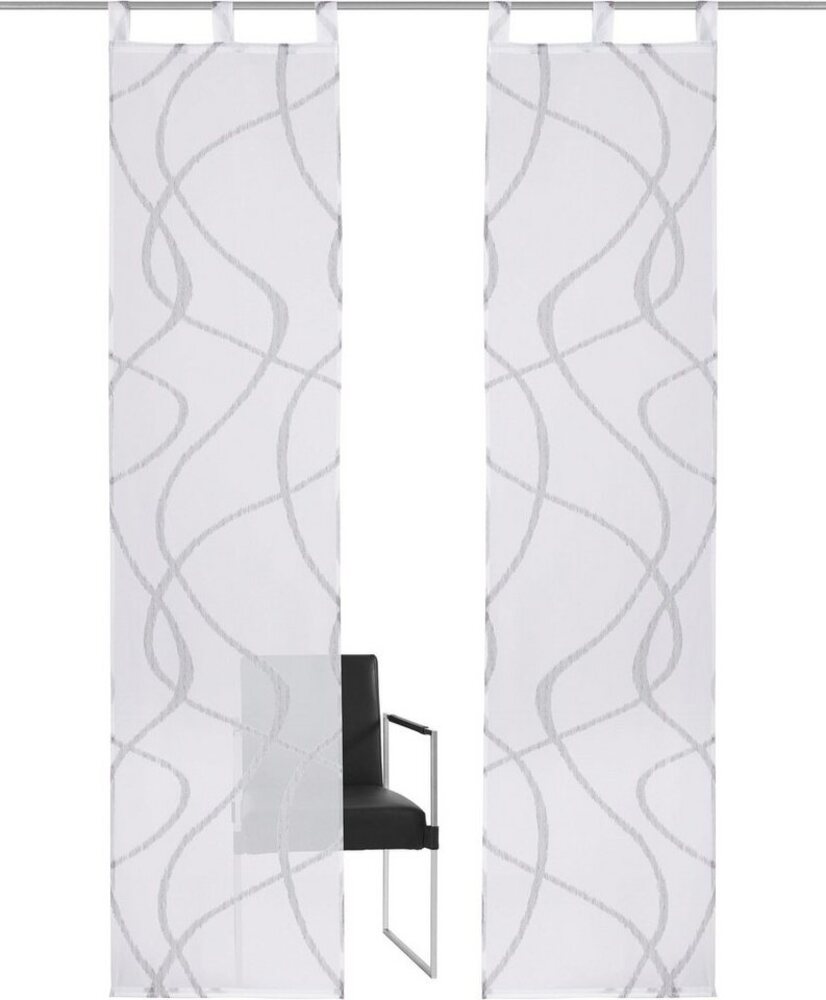 my home Schiebegardine Bene, Schlaufen (2 St), transparent, Polyester, Inkl. Beschwerungsstange, transparent, glatt, gemustert Bild 1