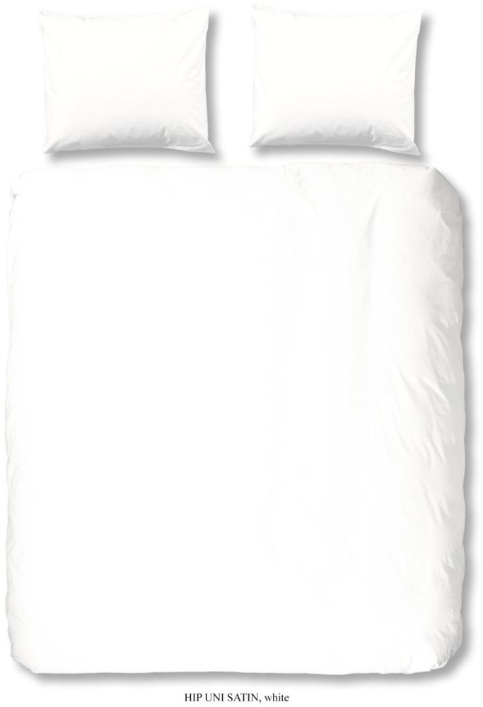 good morning Renforcé Bettwäsche 3 teilig Bettbezug 240 x 220 cm Kopfkissenbezug 60 x 70 cm Uni duvet cover 0270.00.03 White Bild 1