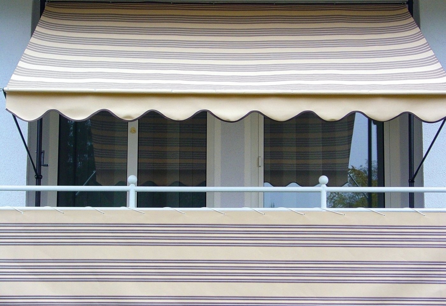 Angerer Freizeitmöbel Klemmmarkise beige-braun, Ausfall: 150 cm, versch. Breiten Bild 1