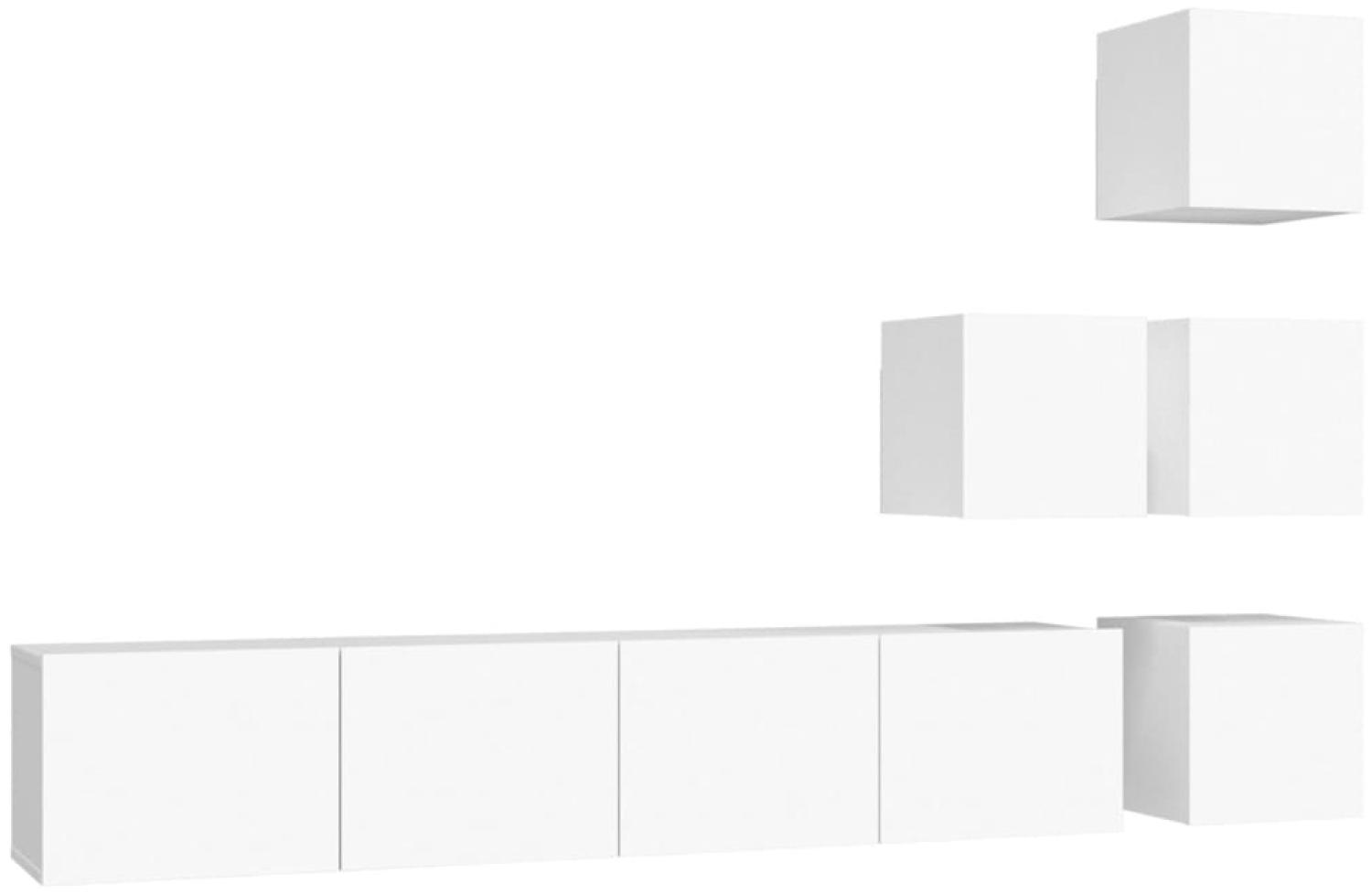 vidaXL TV-Wandschrank Weiß Holzwerkstoff 3114574 Bild 1