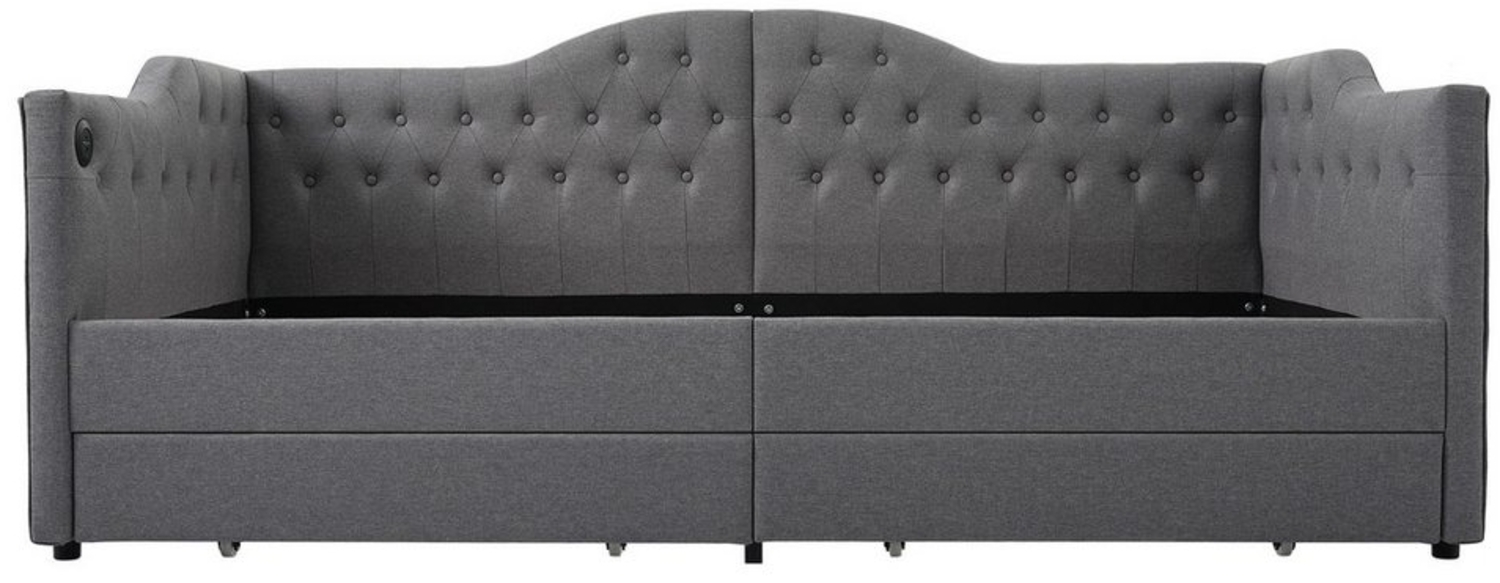 Odikalo Polsterbett Daybett Schlafsofa Bettgestell Stauraum 90x200/190(Ohne Matratze) Bild 1
