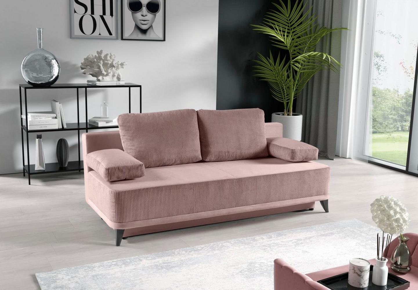 WERK2 Schlafsofa Rosso, 2-Sitzer Sofa und Schlafcouch mit Federkern & Bettkasten Bild 1