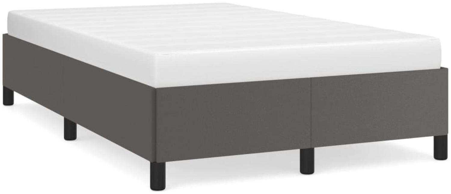 vidaXL Bettgestell ohne Matratze Grau 120x190 cm Kunstleder 379526 Bild 1