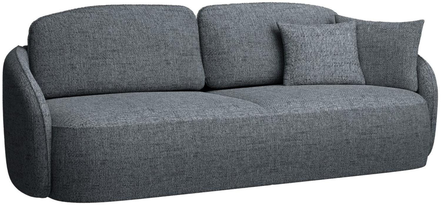 Selsey Savoy - 3-Sitzer Sofa mit Schlaffunktion und Bettkasten, dunkelgrau Bild 1