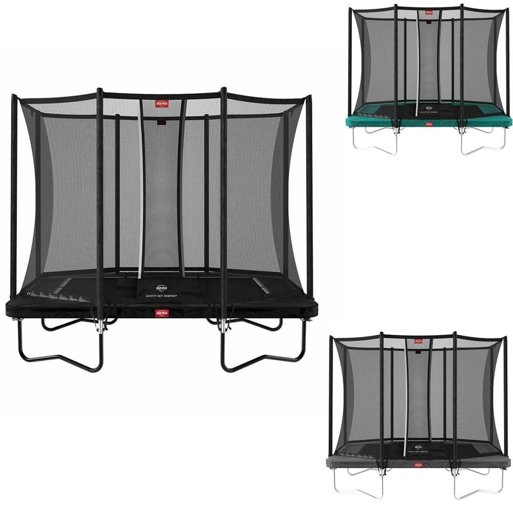 BERG Trampolin rechteckig 280x190 cm schwarz mit Sicherheitsnetz Comfort Ultim Favorit Regular Bild 1