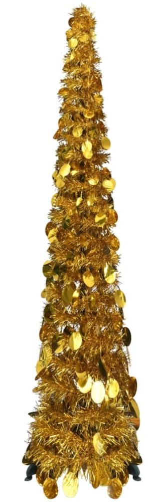 vidaXL Künstlicher Pop-Up-Weihnachtsbaum Golden 120 cm PET 320982 Bild 1