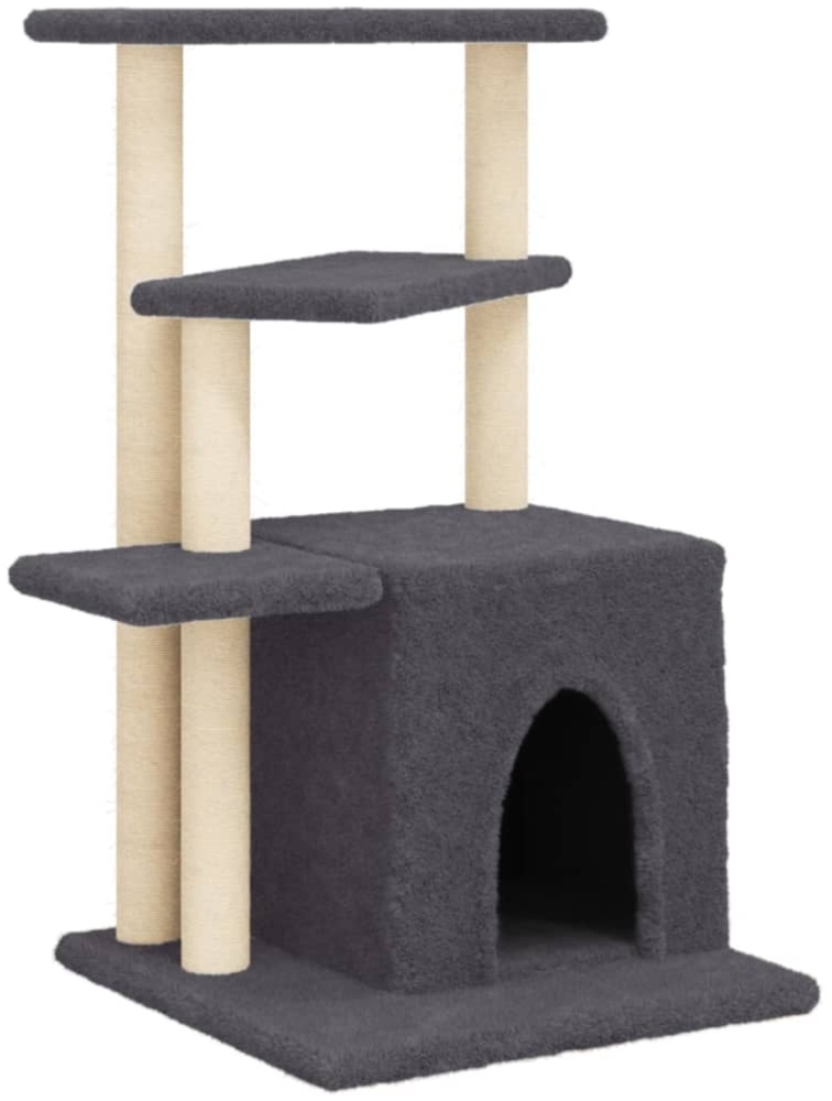 vidaXL Kratzbaum mit Sisal-Kratzsäulen Dunkelgrau 83,5 cm 172123 Bild 1