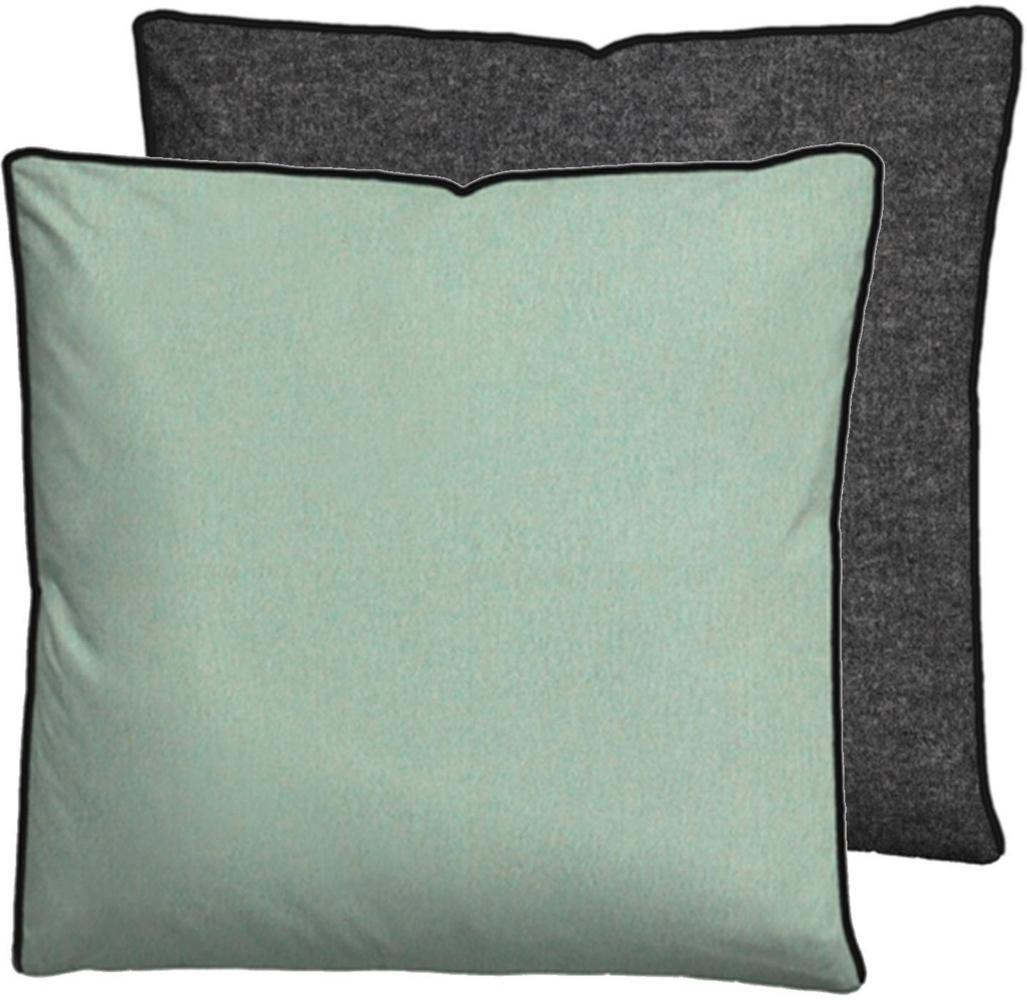 biberna Melange-Flanell Kissenbezug 0840500 MELANGE UNI, mint, 1x 40x40 cm Bild 1