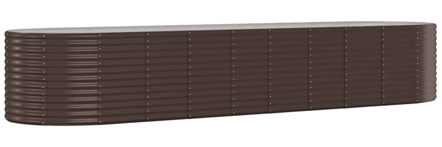 vidaXL Hochbeet Verzinkter Stahl 396x100x68 cm Braun 319075 Bild 1