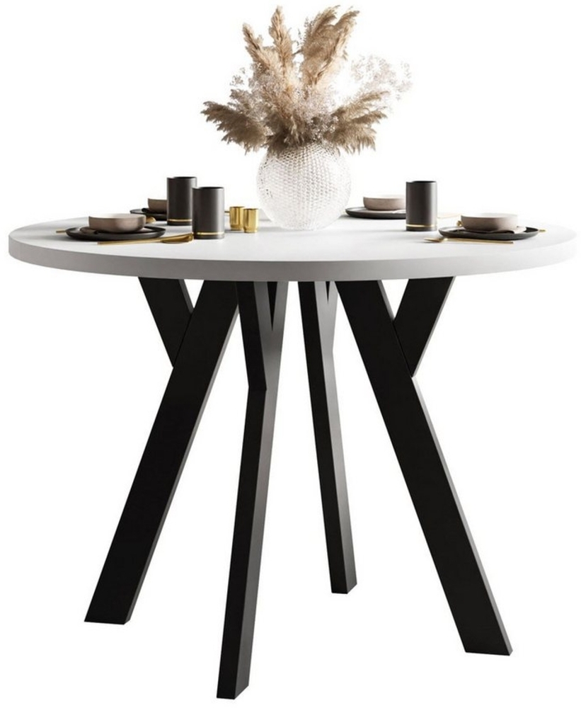 Lookway Esstisch VOLTA MATT Runder ausziehbarer Tisch (1x Tisch), Durchmesser: Ø 100 cm Bild 1