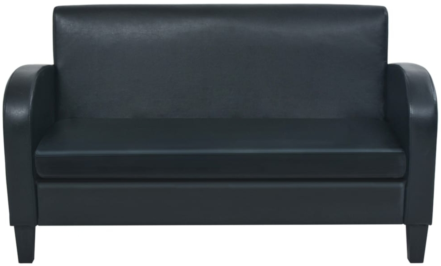 vidaXL 2-Sitzer-Sofa Kunstleder Schwarz [245587] Bild 1