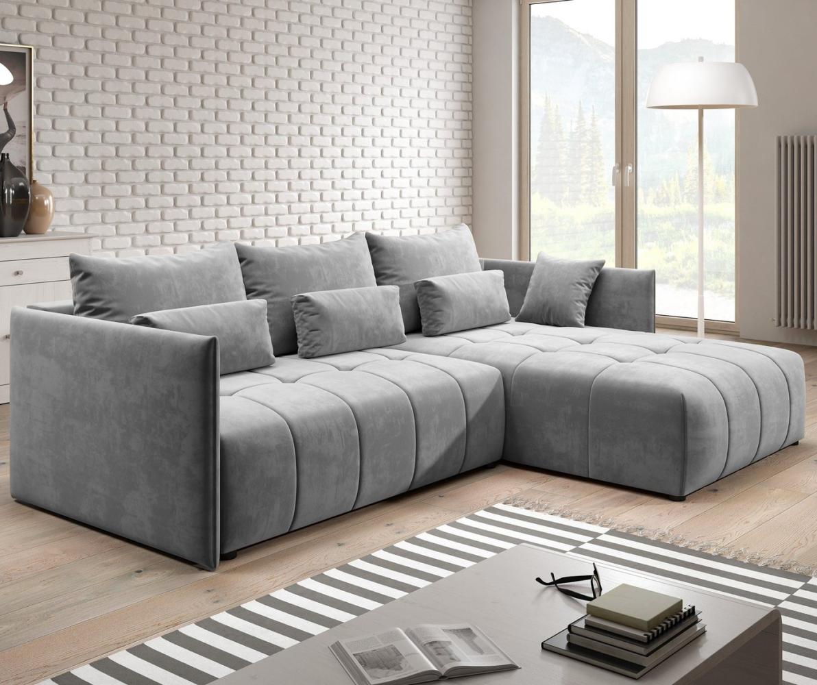 Furnix Ecksofa YALTA Schlafsofa Couch ausziehbar mit Bettkasten und Kissen, elegantes Design und Funktionalität Bild 1