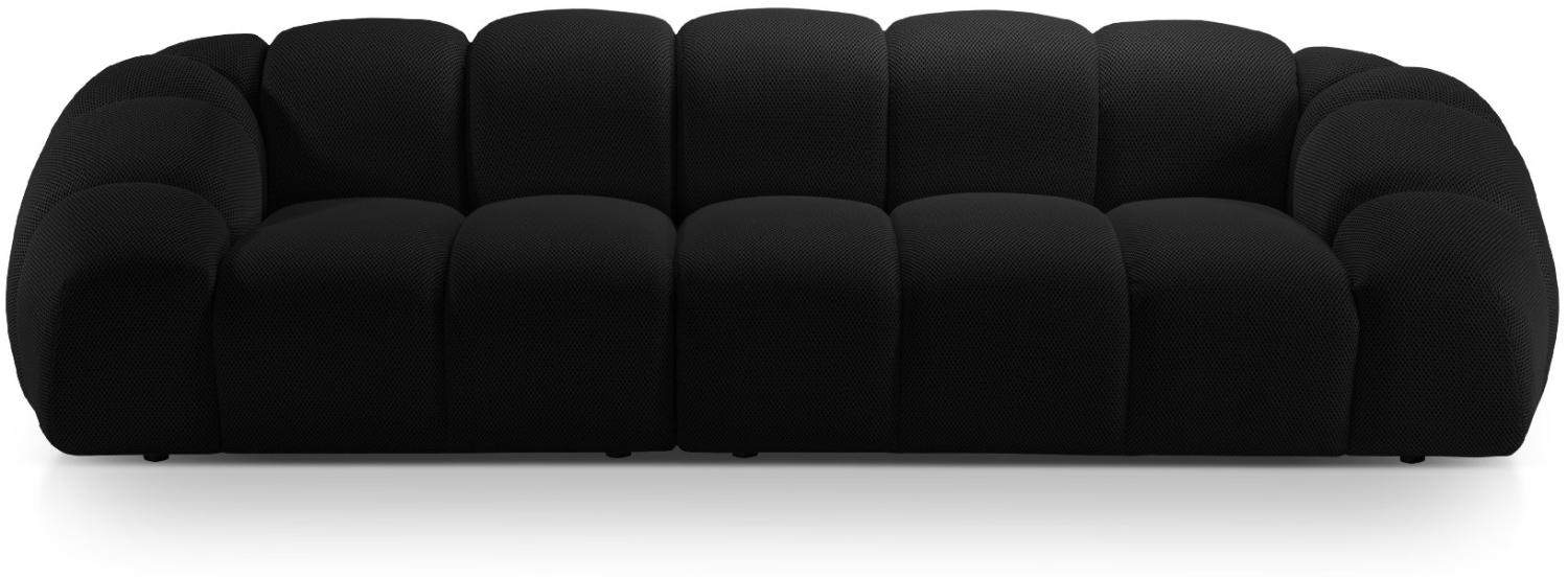 Micadoni Sofa Diana 4-Sitzer 3D-Stoff Schwarz Bild 1