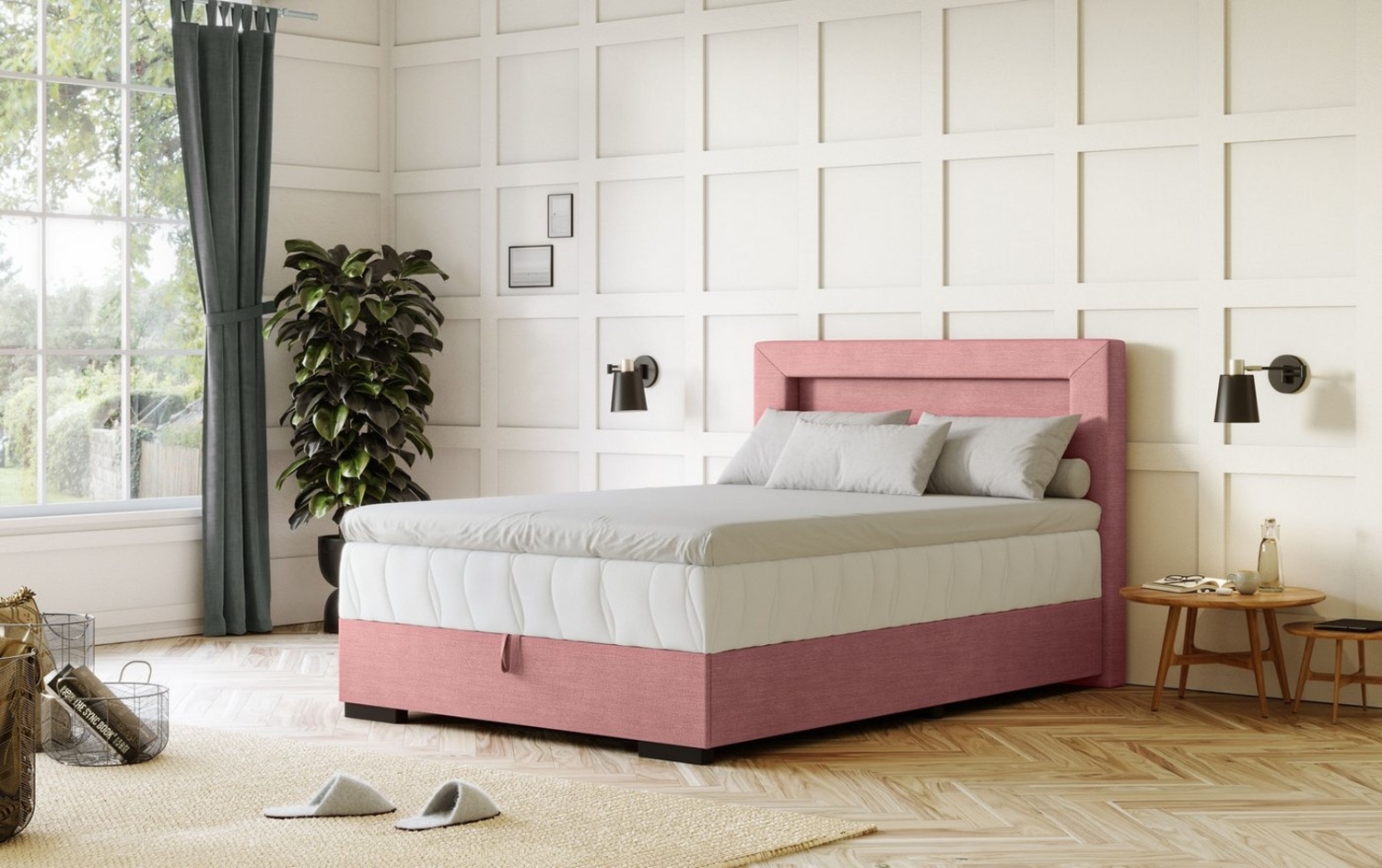 COTTA Boxbett Kelly, ausgestattet mit LED-Licht, inkl. Bettkasten Bild 1