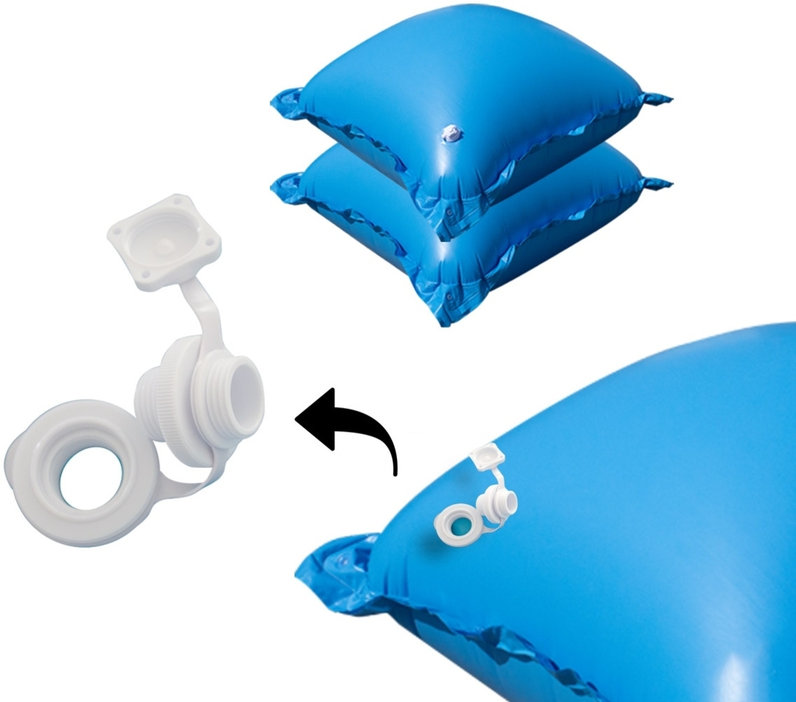 2 Poolkissen Luftkissen für Winter Abdeckung Luftpolster Pool mit Ösen - Set Bild 1