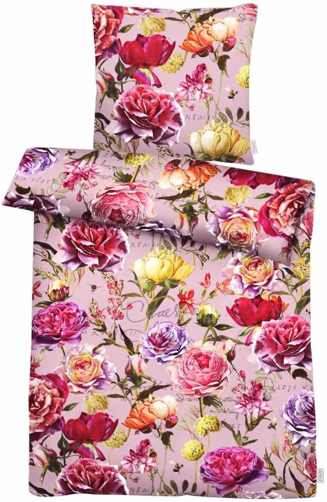 Apelt Mako-Satin Bettwäsche Romy rose|160x210 cm + 65x100 cm Bild 1