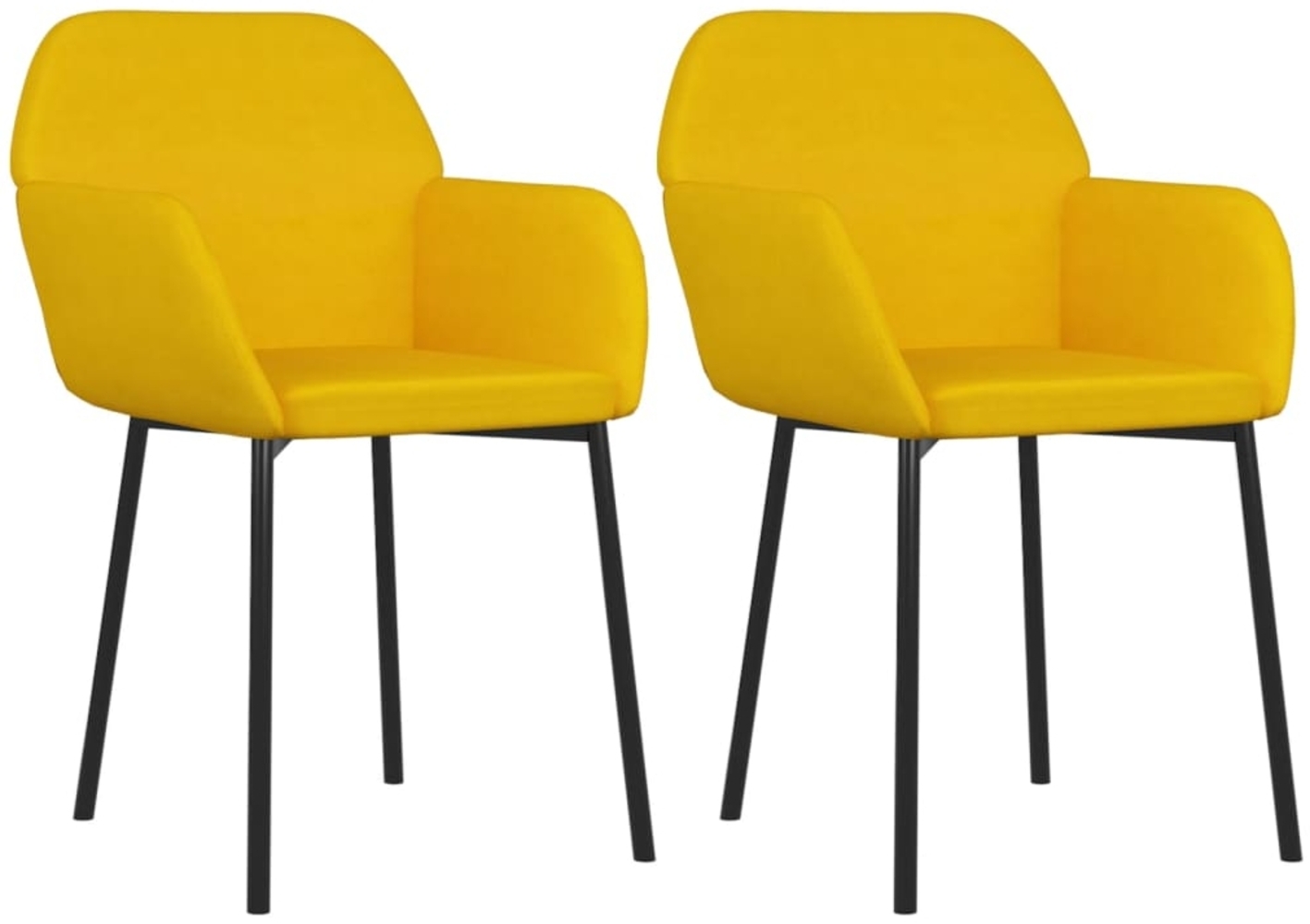 Esszimmerstühle 2 Stk. Gelb Samt [344708] Bild 1