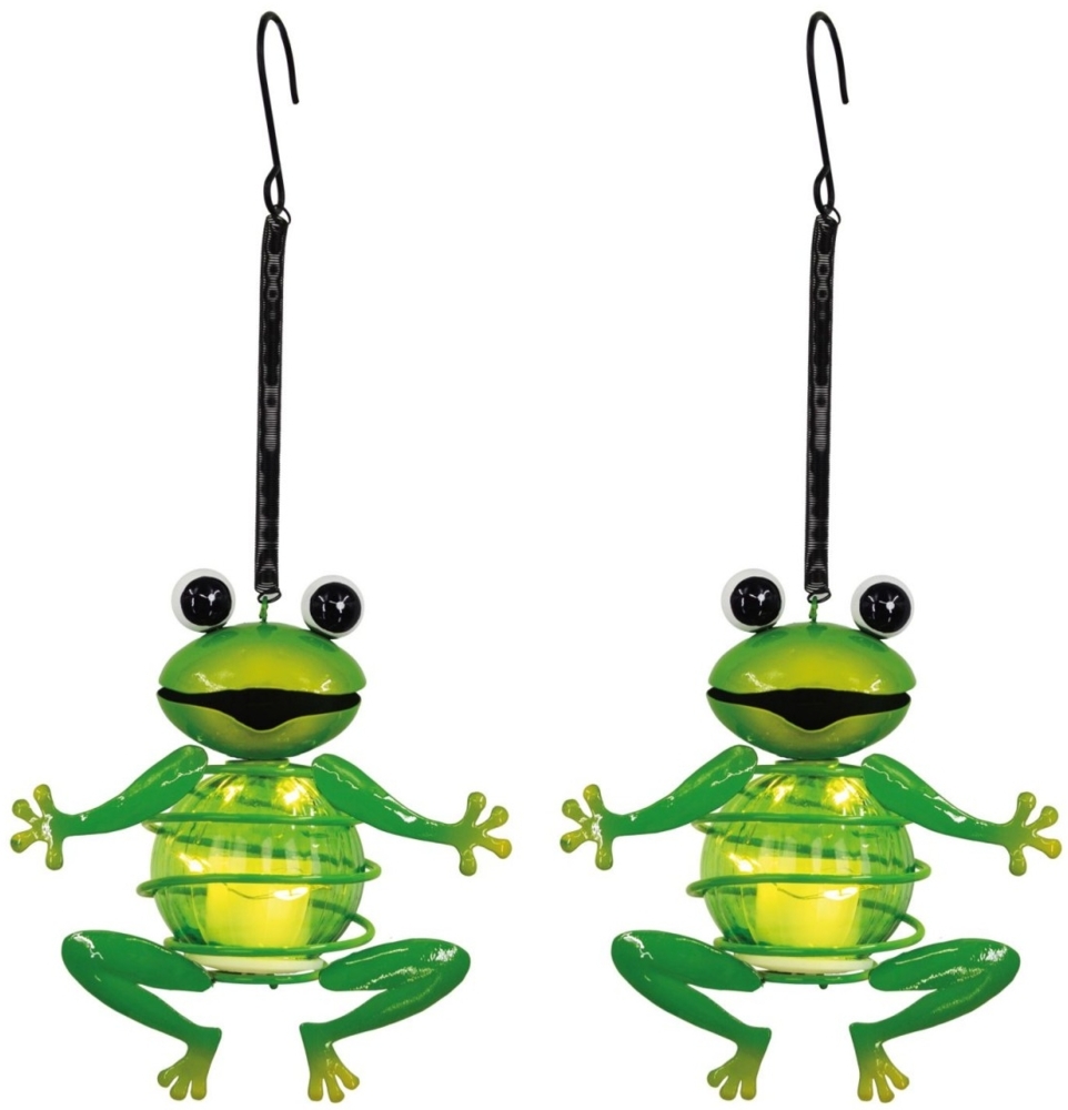 Solarleuchte Garten 2er Set Frosch Solarlampe Außen Außenleuchte Solar 5316617 Bild 1