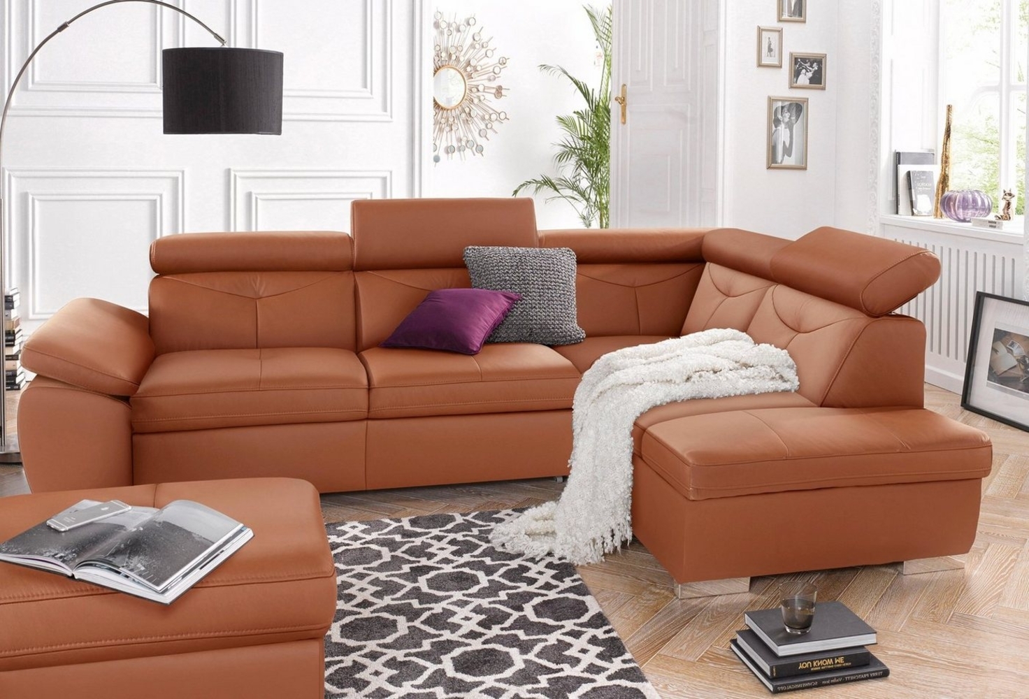 exxpo - sofa fashion Ecksofa Spring, super bequem und komfortabel mit Armteil- und Kopfteilfunktion, wahlweise mit Bettfunktion und Bettkasten, L-Form Bild 1