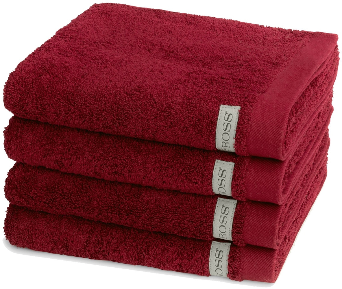 Ross Sinfonie 4 tlg. Frottier-Set - 4 X Handtuch (50 X 100cm) - 500 g/m2 - Granat Bild 1