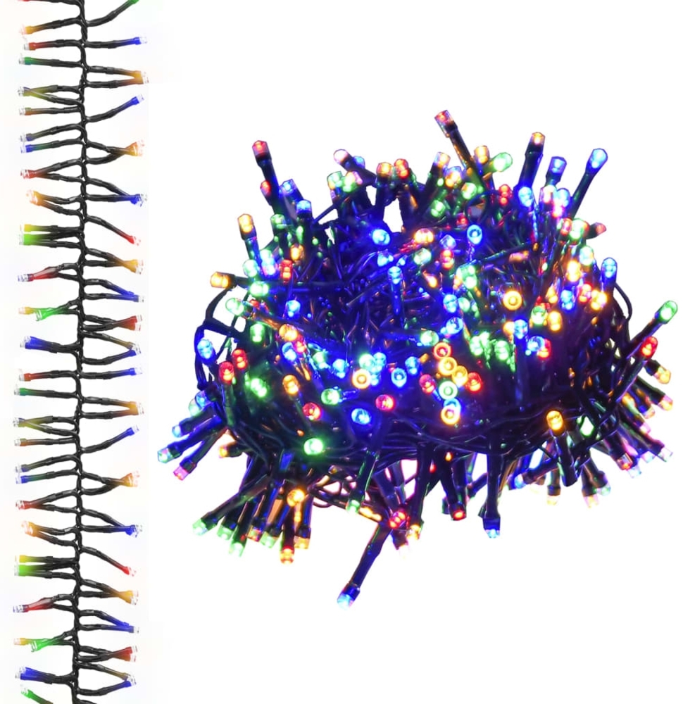 vidaXL LED-Lichterkette mit 1000 LEDs Mehrfarbig 11 m PVC 343242 Bild 1