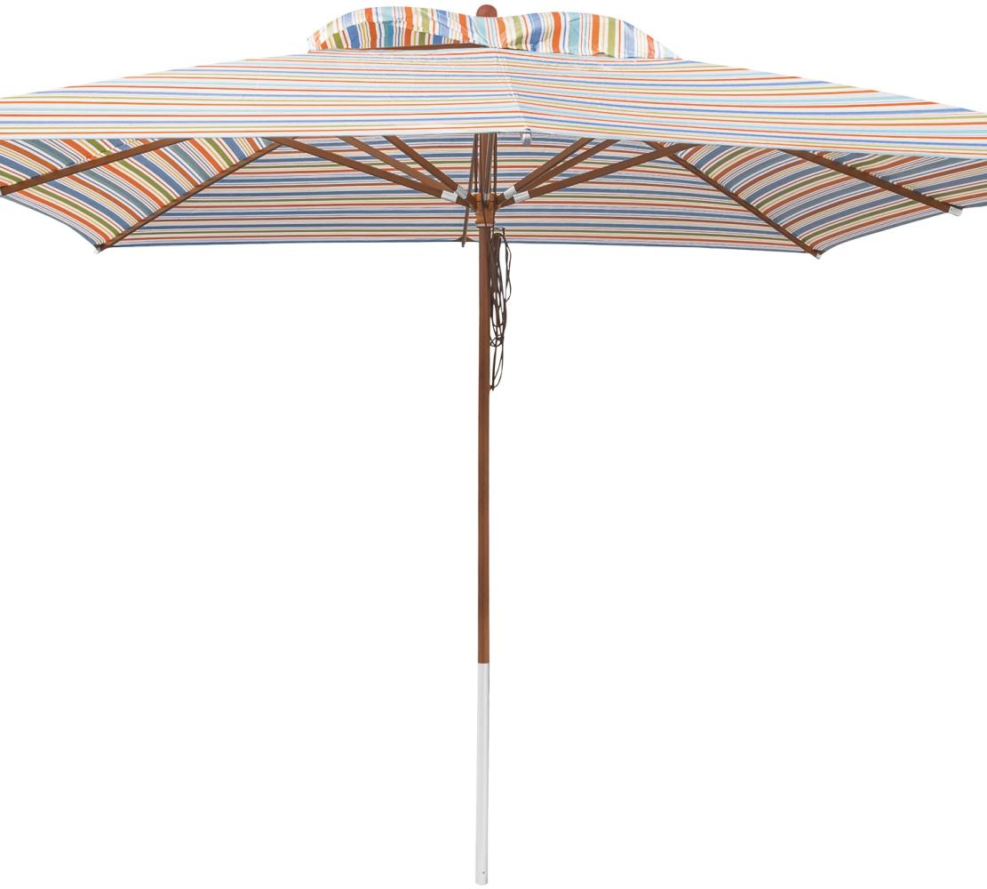 4x4 m eckig - anndora Sonnenschirm 4x4 m quadratisch Gestreift 7 Farben Winddach UV-Schutz Bild 1