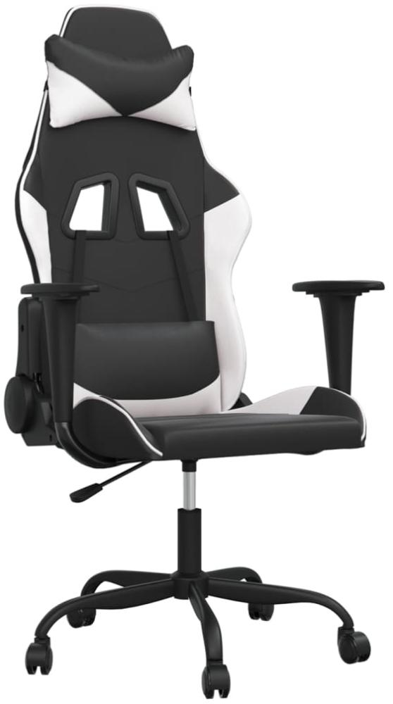 vidaXL Gaming-Stuhl Schwarz und Weiß Kunstleder 3143646 Bild 1