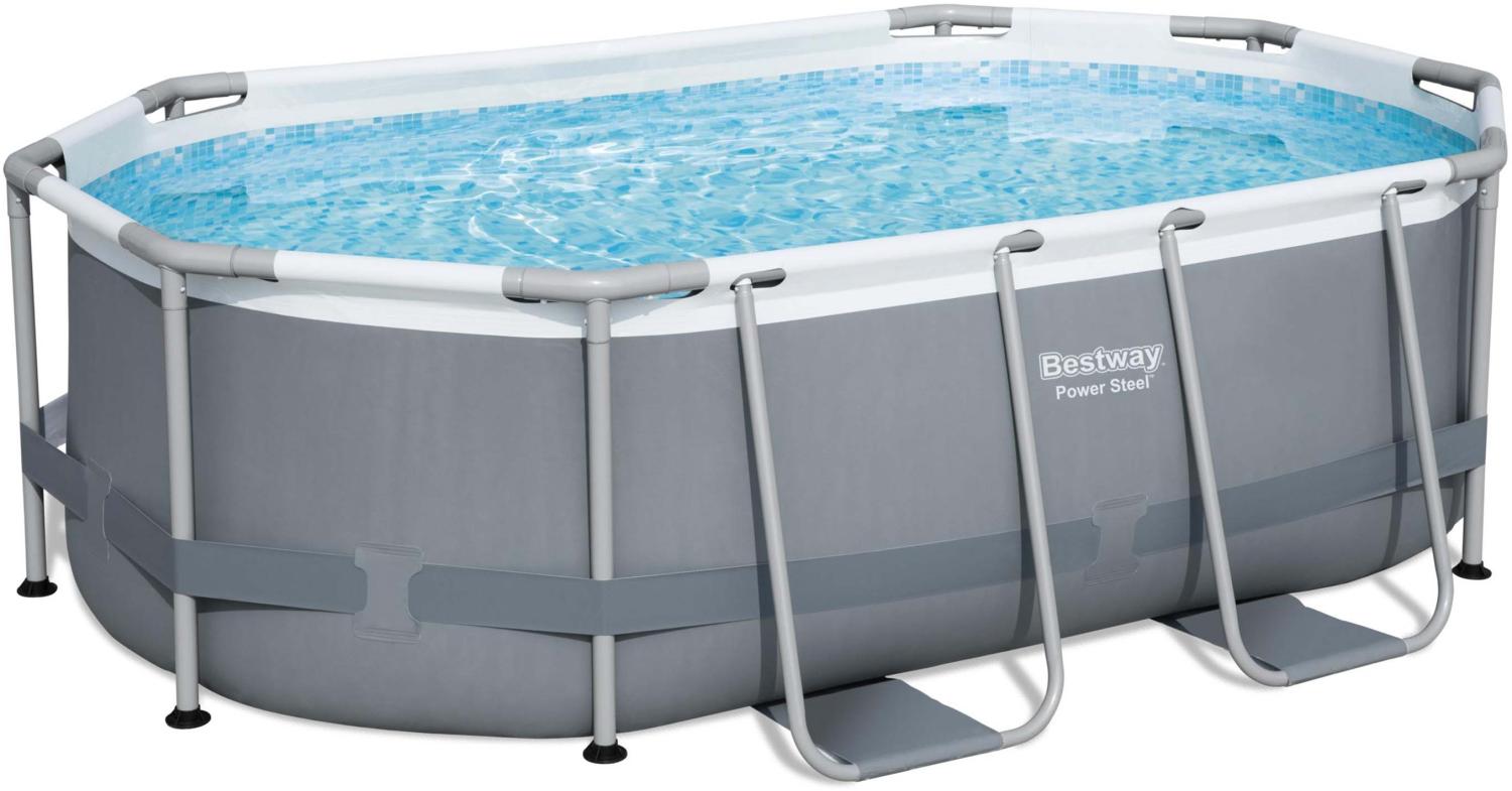 Bestway Power Steel Oberirdischer Pool Oval 305x200x84 cm 92857 Bild 1