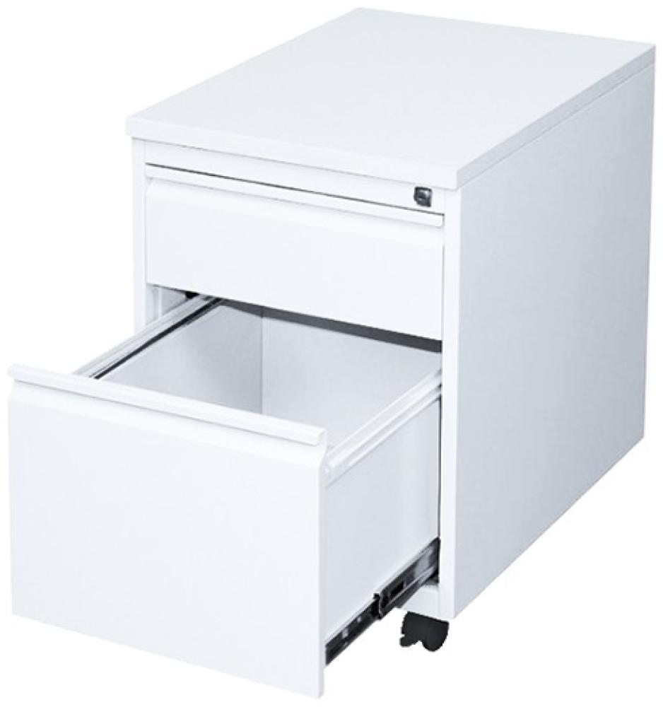 Profi Stahl Büro Rollcontainer Bürocontainer mit Hängeregistratur Maße: 62x46x59cm, RAL 9003 Weiß 505207 Bild 1