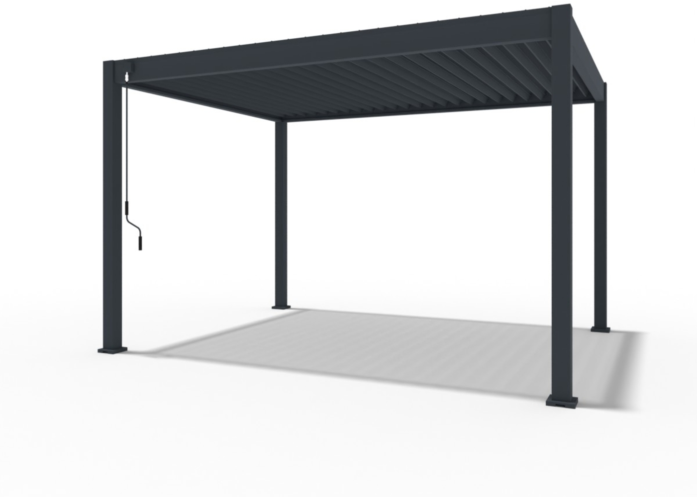 PergoLine bioklimatische Pergola 3x4 m | Aluminium Lamellendach in Anthrazit Bild 1