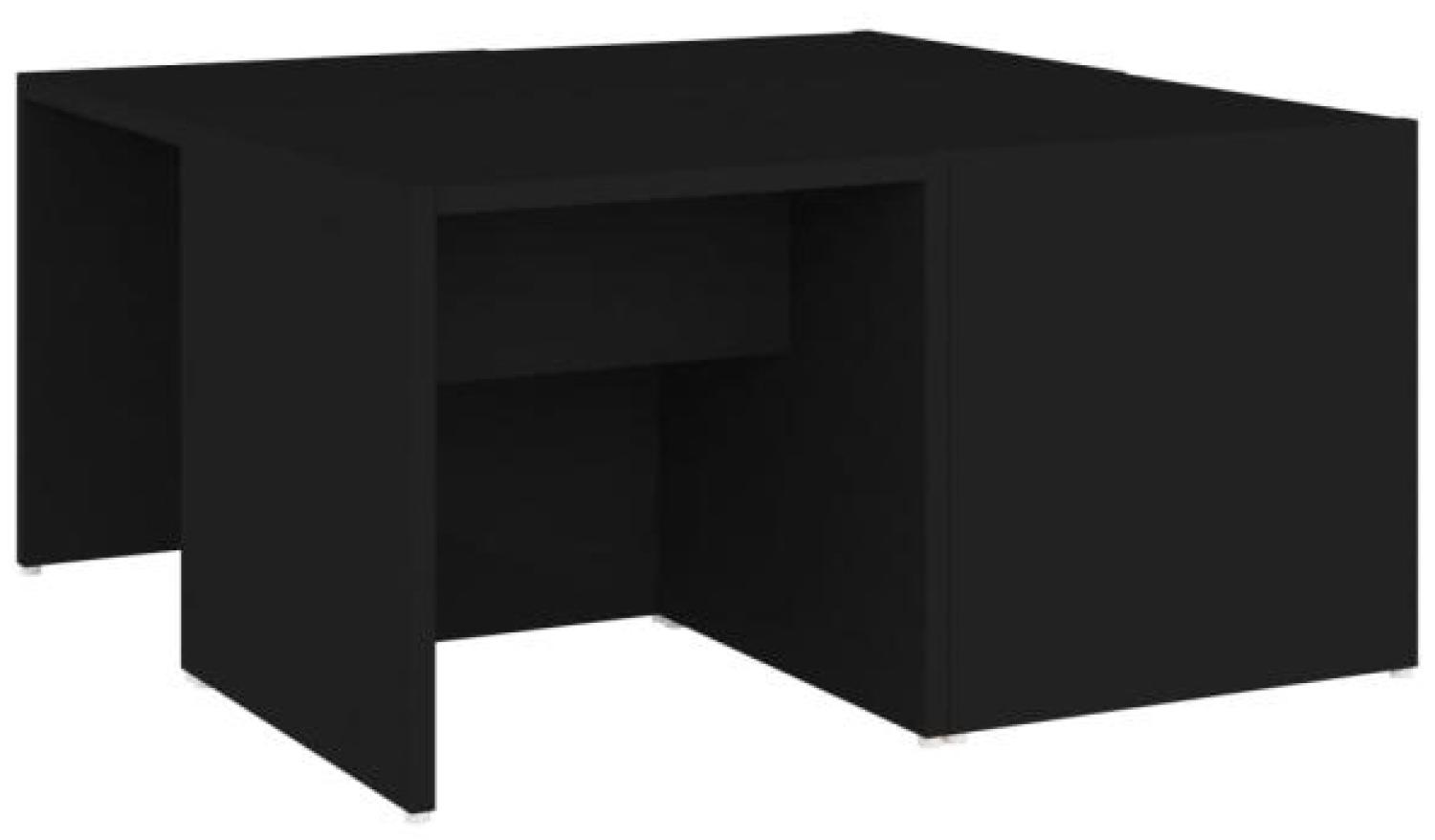 vidaXL Couchtische 4 Stk. Schwarz 33 x 33 x 33 cm Holzwerkstoff Bild 1