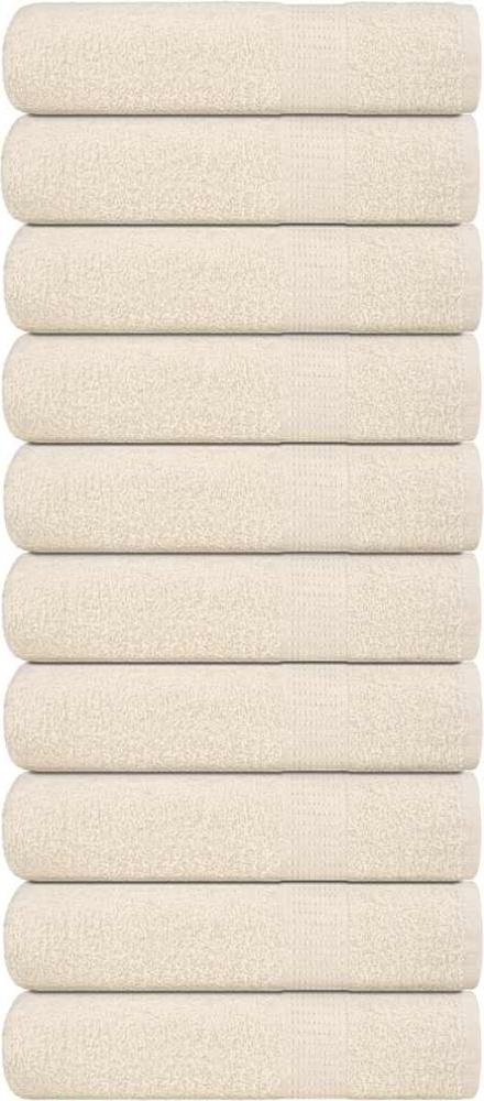 vidaXL Duschtücher 10 Stk. Creme 70x140 cm 360 g/m² 100% Baumwolle 137003 Bild 1