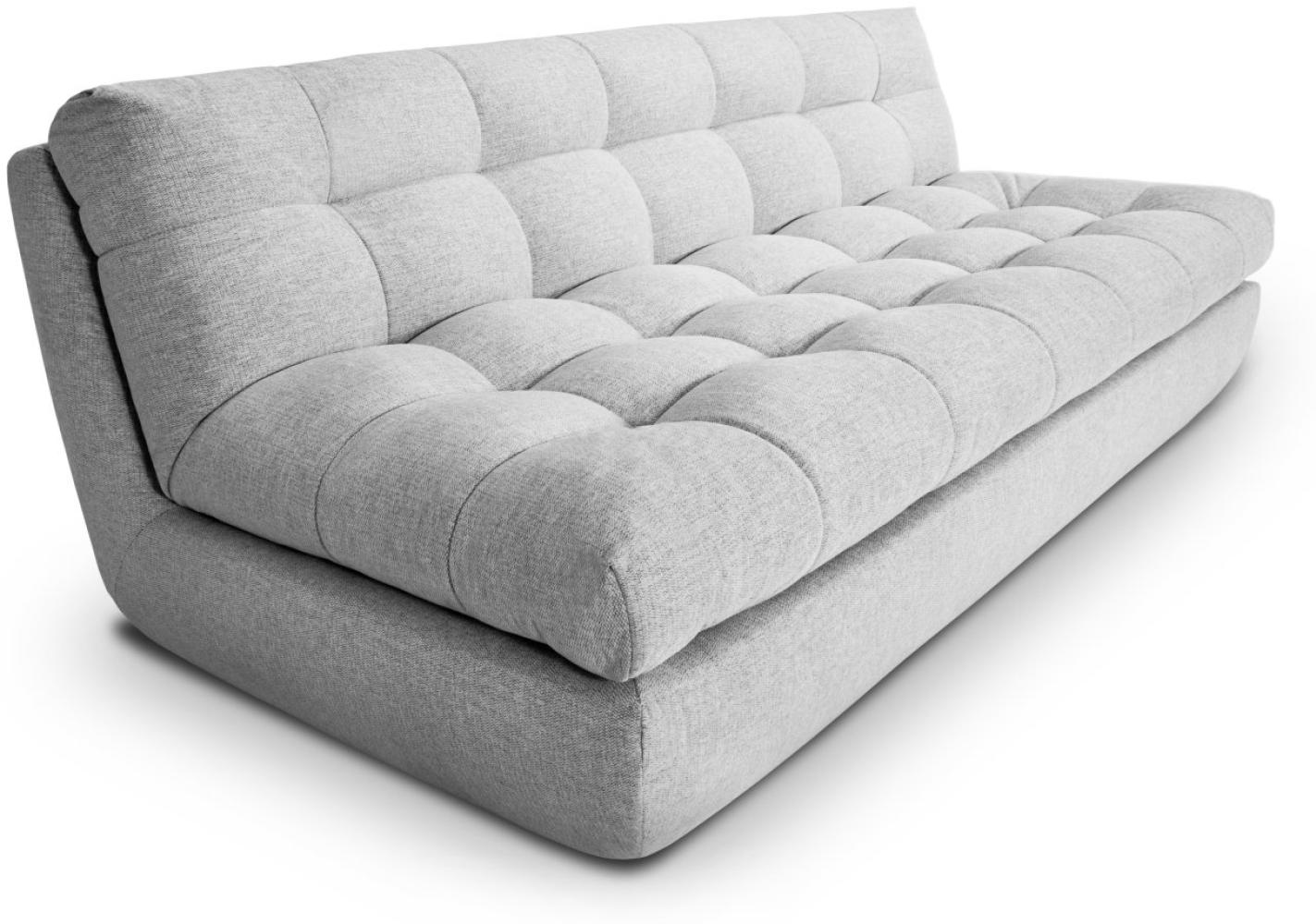 Micadoni Sofa Tina 3-Sitzer Strukturierter Stoff Hellgrau Bild 1