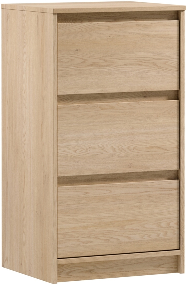 AX LIVING Kommode mit Schubladen „Mormanno K3SW“ – 47cm, Eiche Cremona Bild 1