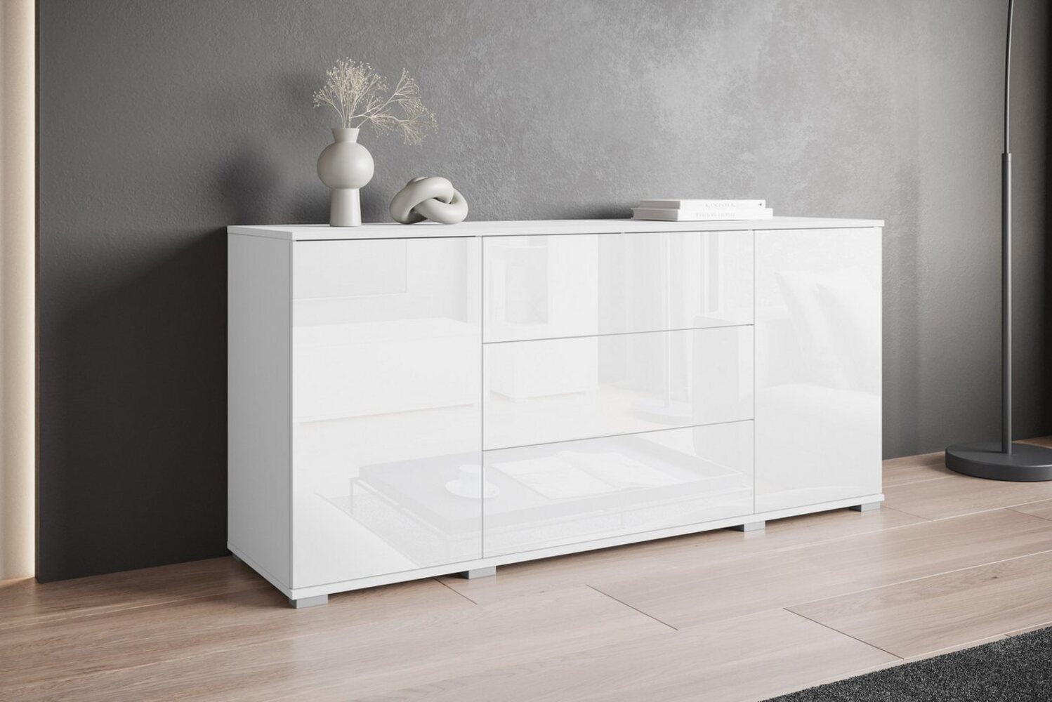 INOSIGN Sideboard Kenia (1 St), Modernes Sideboard mit 3 Schubladen und 4 Fächern, Breite 150 cm Bild 1