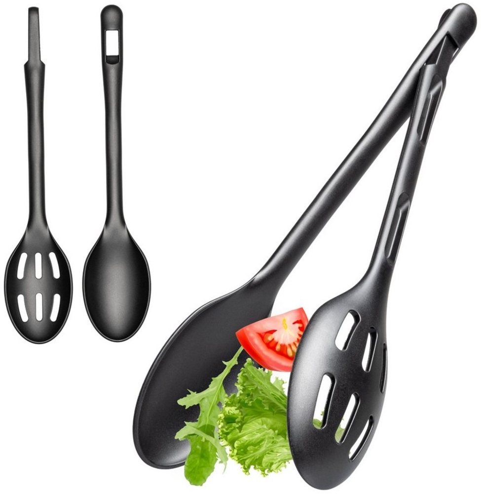 Hausfelder Salatbesteck Salatbesteck zweiteilig (Schwarz) (2-tlg) Bild 1