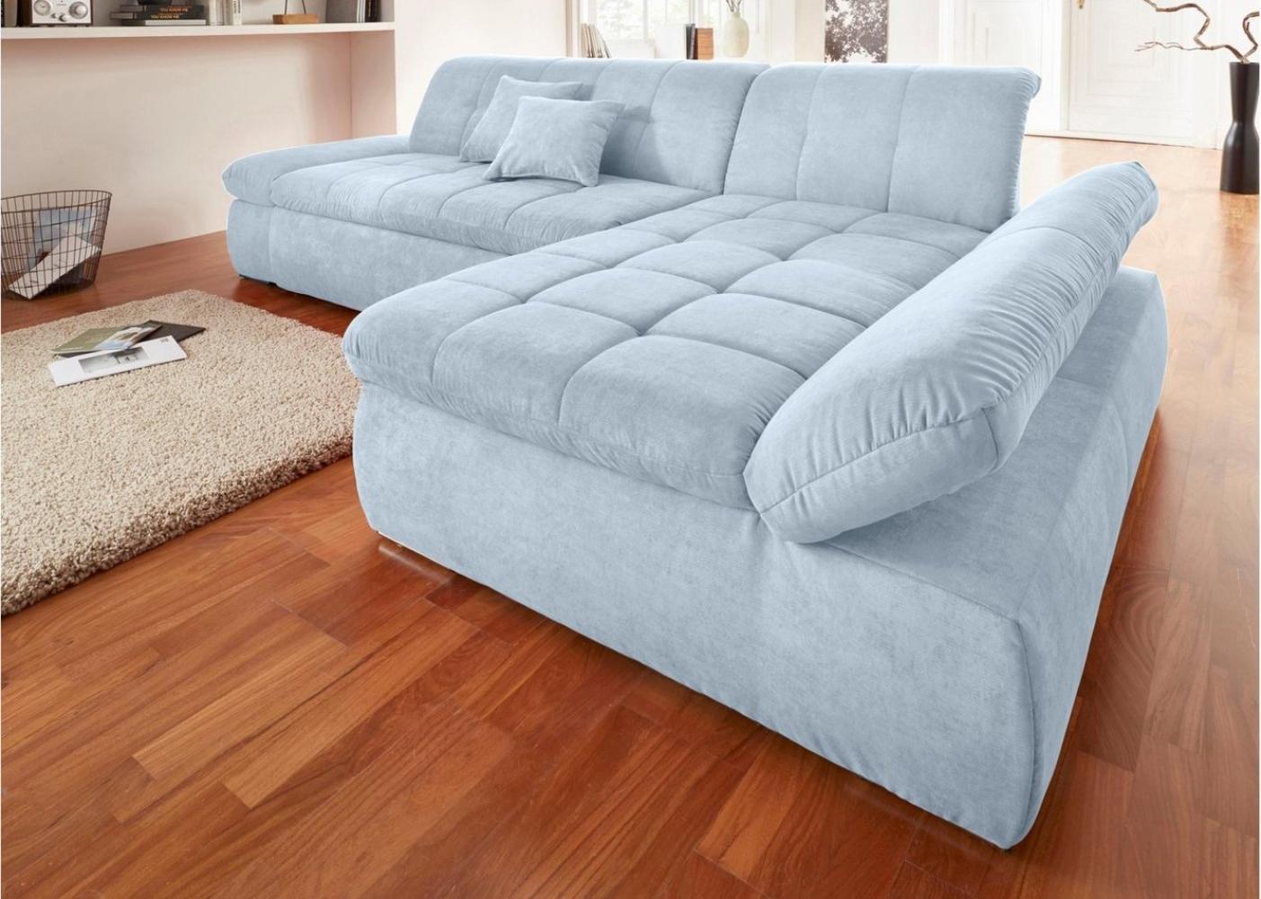 DOMO collection Ecksofa NMoric XXL, B/T/H: 300/172/80cm, Revamierenabschluss L-Form, wahlweise mit Bettfunktion und Armlehnverstel,lung Bild 1