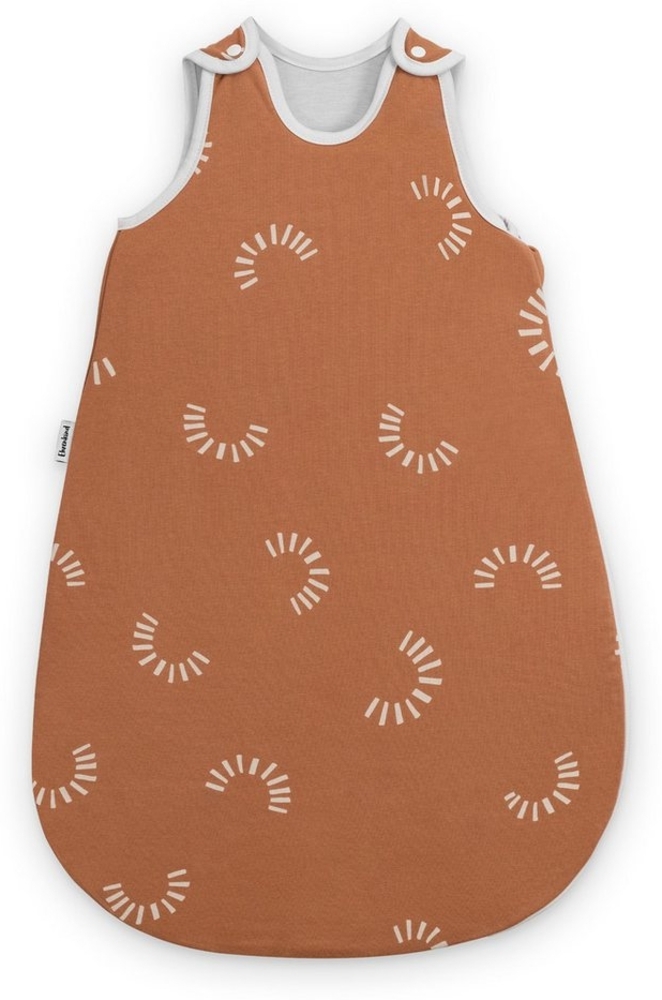 Ehrenkind® Baby Sommerschlafsack Rund | Bio-Baumwolle | Sommer Schlafsack Gr. 62/68 Zimt Gemustert | Schlafsack Baby Schlafsack Kinder Bild 1