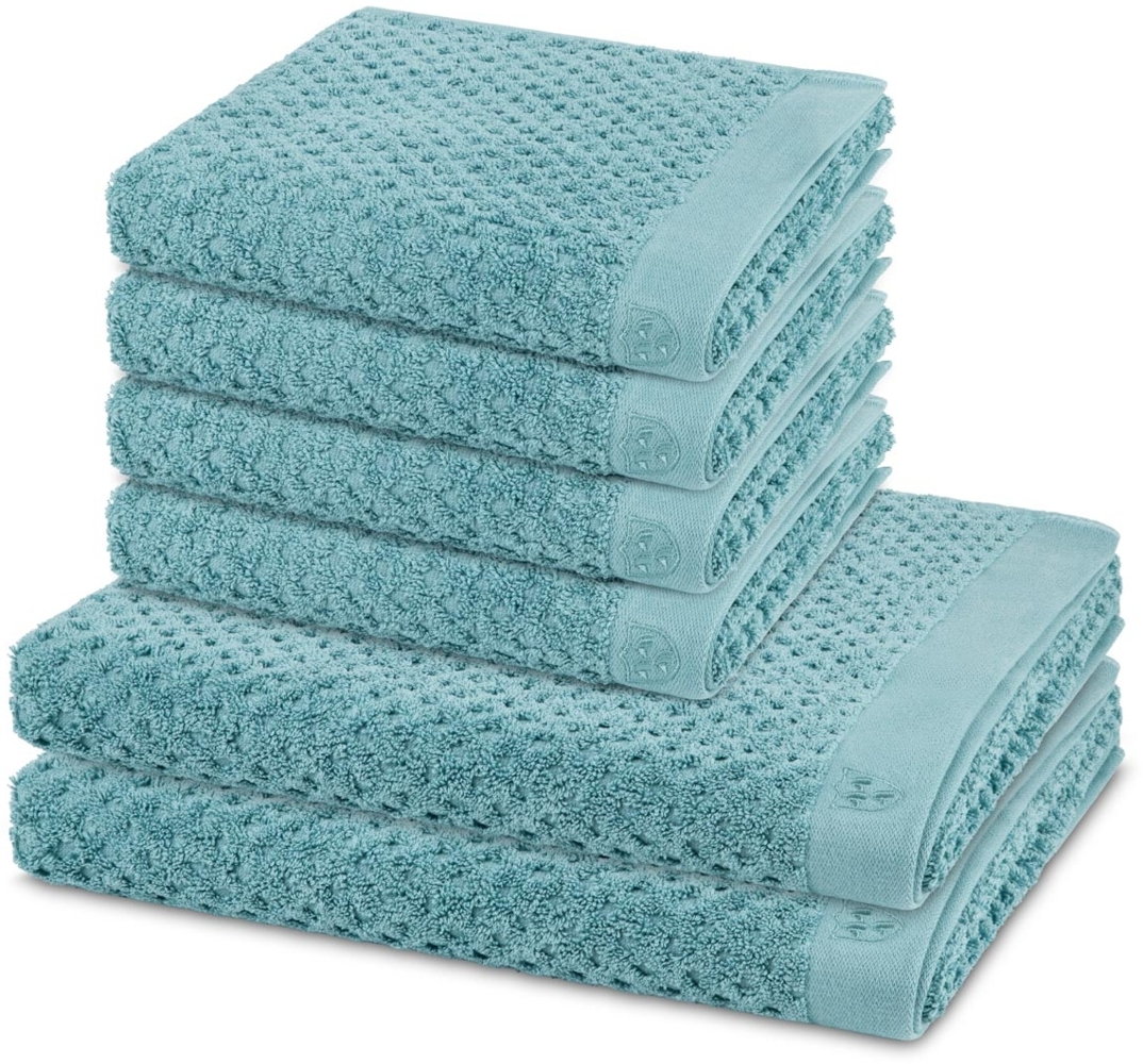 Ross Harmony 6 tlg. Frottier-Set - 4 X Handtuch (50 X 100cm), 2 X Duschtuch (70 X 140cm) - 520 - Arktis Bild 1