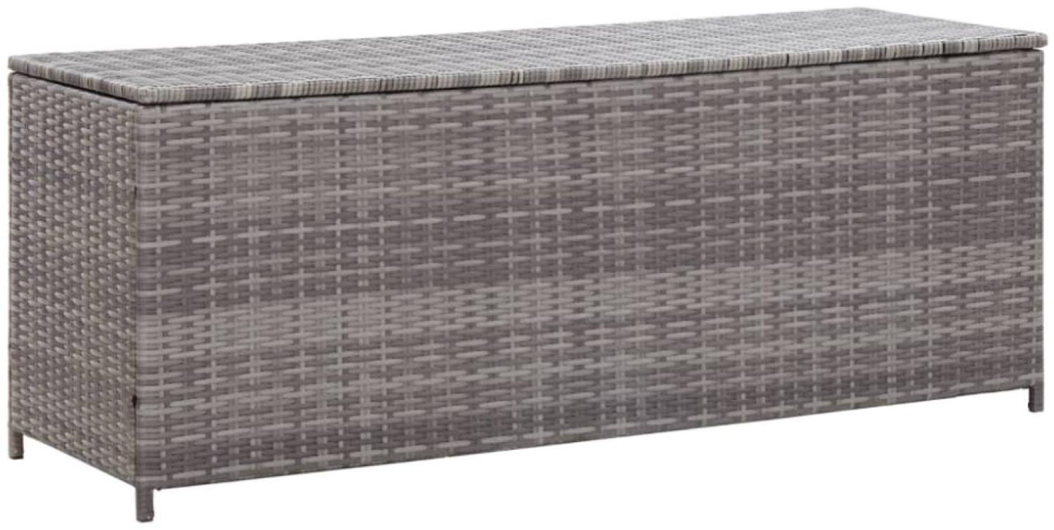 vidaXL Garten-Auflagenbox Grau 150x50x60 cm Poly Rattan 46462 Bild 1