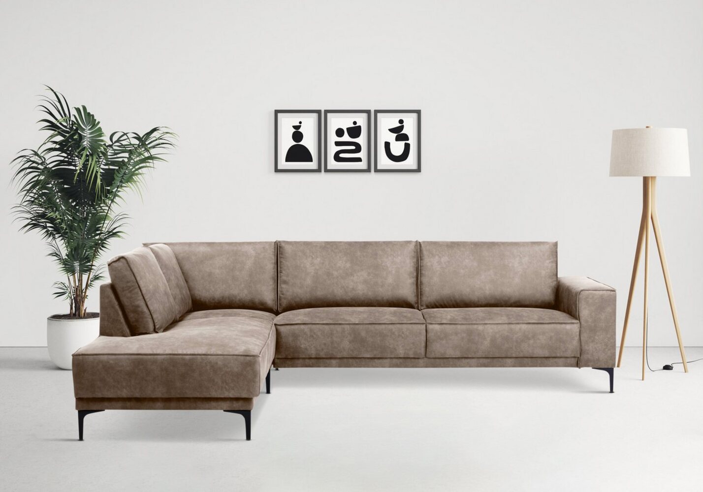 Places of Style Ecksofa Oland, L-Form, im zeitlosem Design und hochwertiger Verarbeitung Bild 1