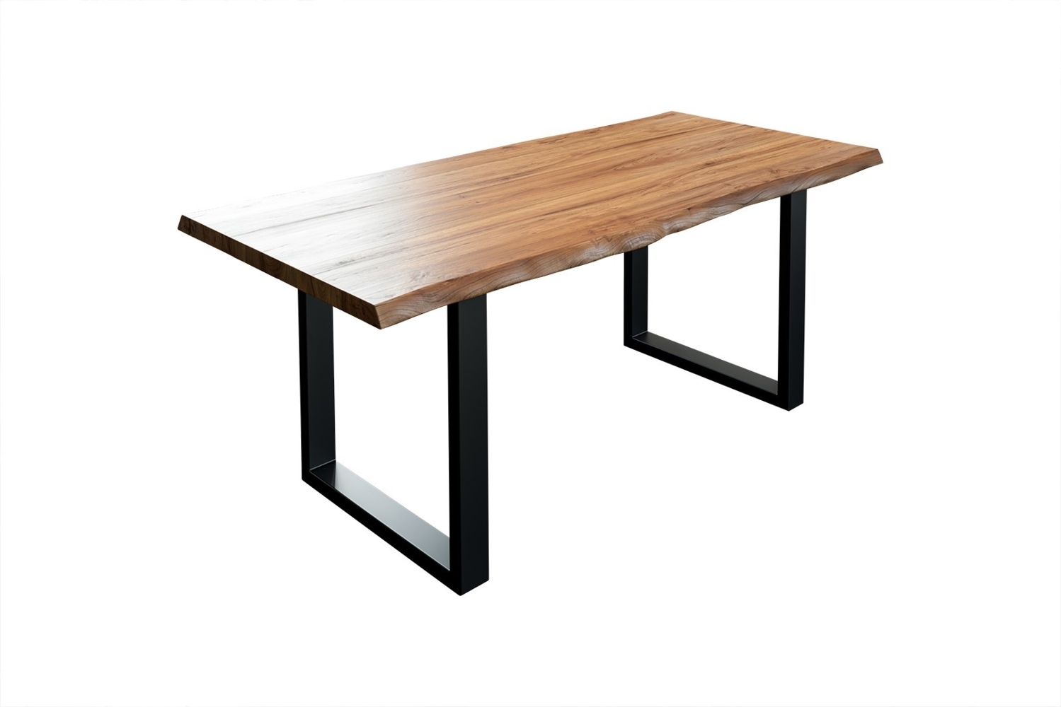 Esstisch Baumkante massiv Akazie natur 120 x 80 schwarz LIAM 70104269 Bild 1