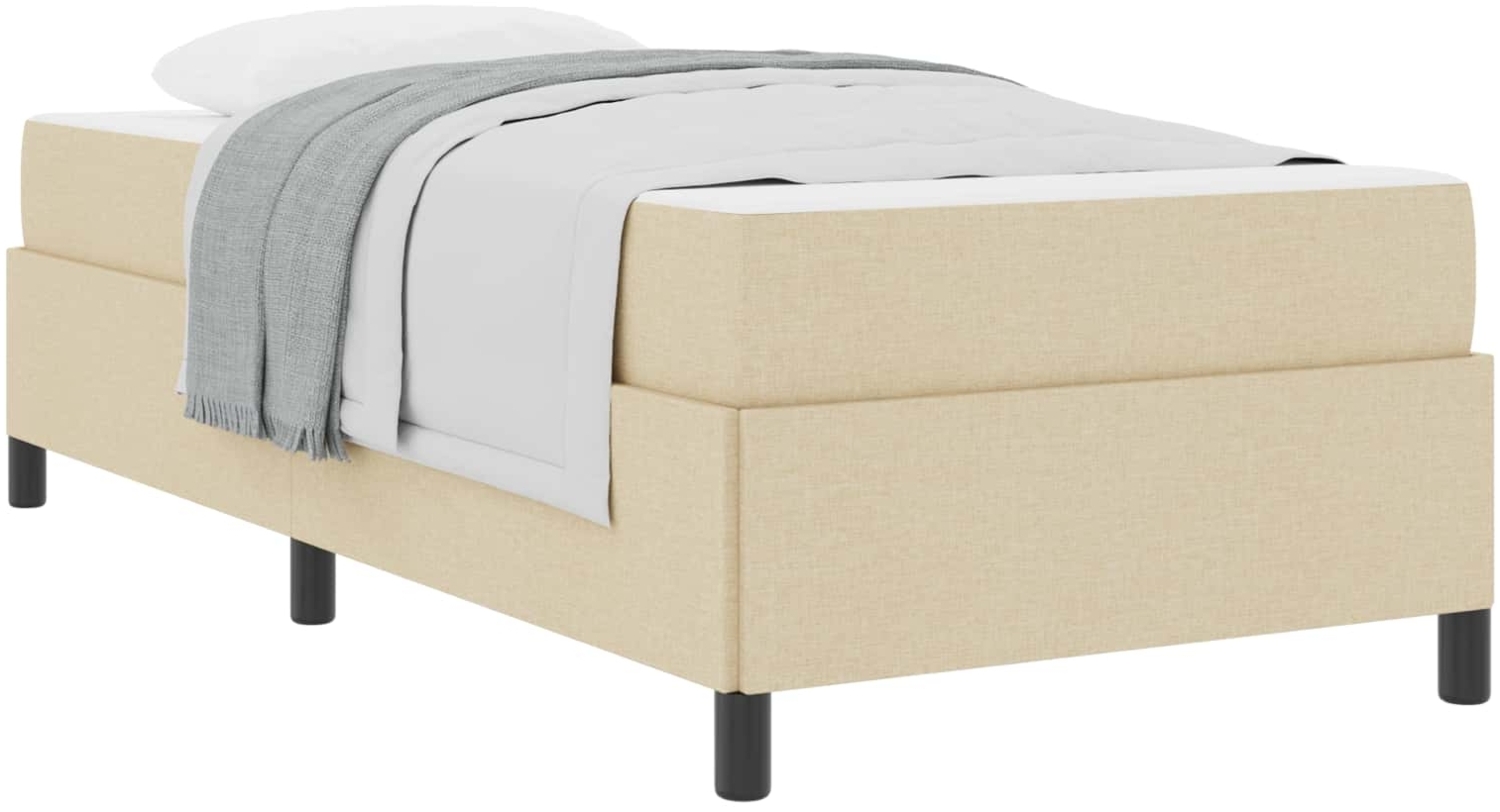 vidaXL Boxspringbett Creme 90 x 200 cm Stoff 3398834 Bild 1