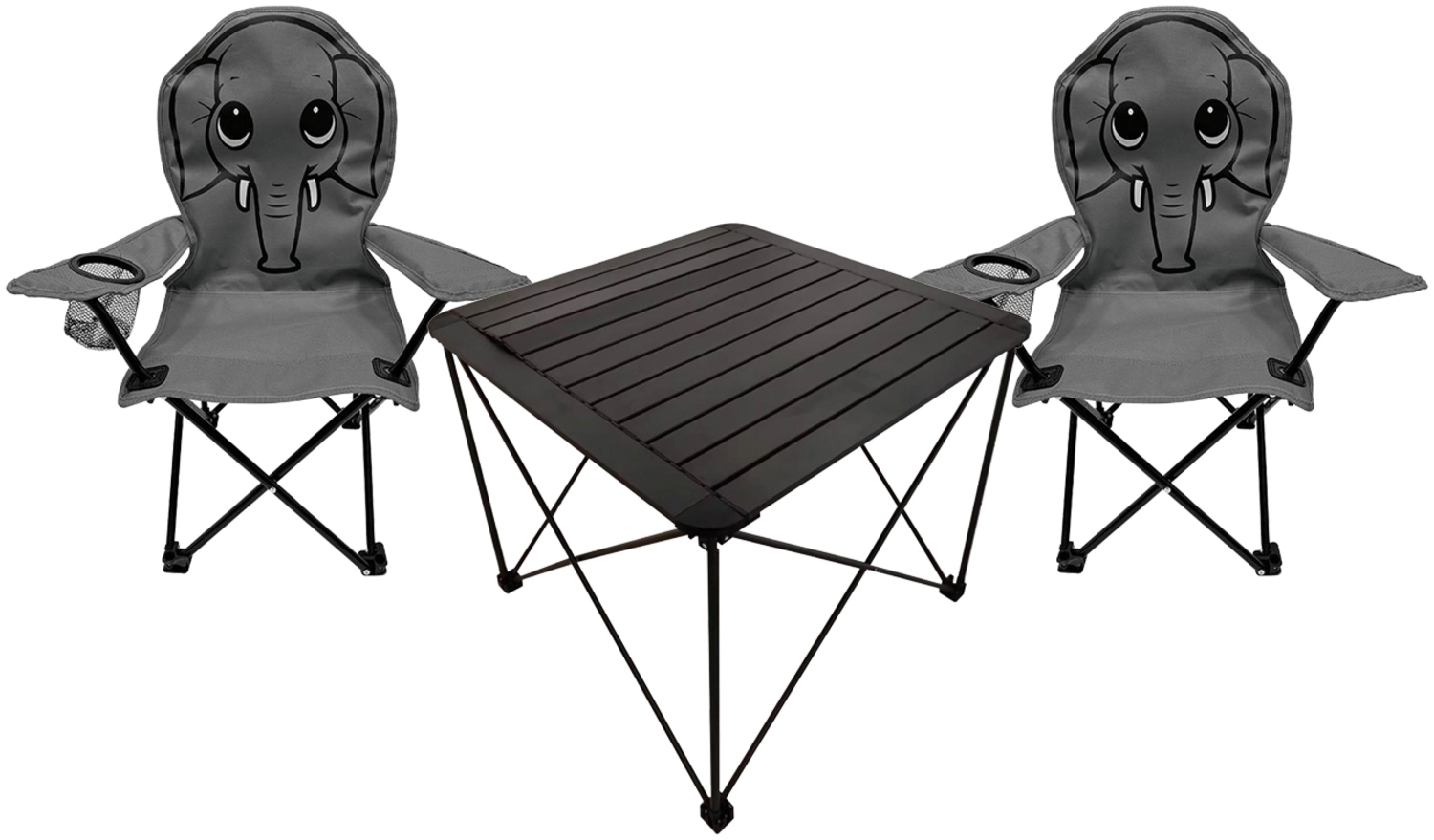 3tlg Kinder Campingmöbel Set Outdoor Campingstuhl Anglerstuhl Tisch Bild 1